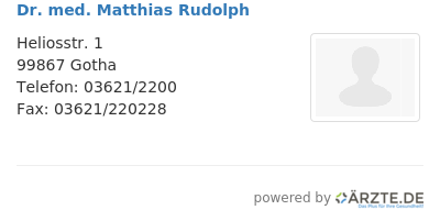 Dr med matthias rudolph