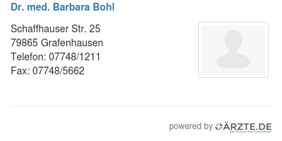 Dr med barbara bohl