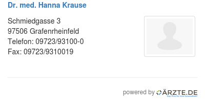Dr med hanna krause