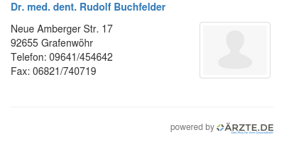Dr med dent rudolf buchfelder