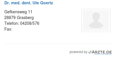 Dr med dent ute goertz