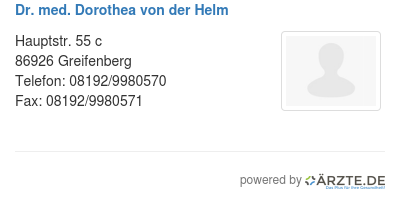 Dr med dorothea von der helm