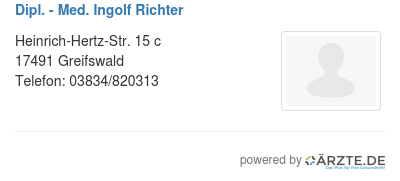 Dipl med ingolf richter