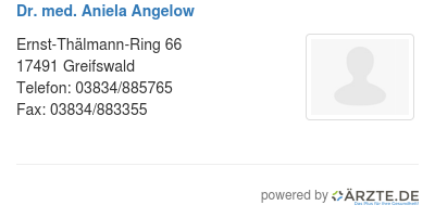 Dr med aniela angelow