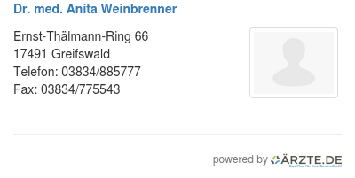 Dr med anita weinbrenner