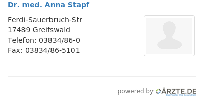 Dr med anna stapf