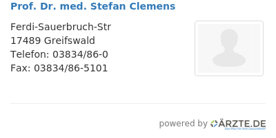 Prof dr med stefan clemens