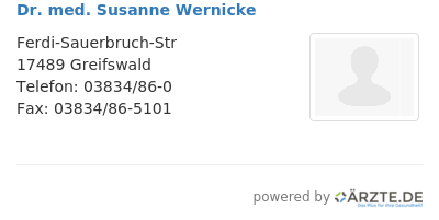 Dr med susanne wernicke