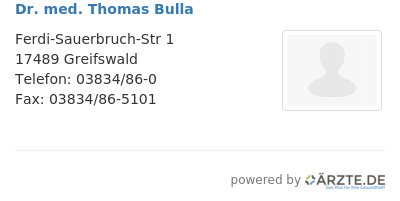Dr med thomas bulla