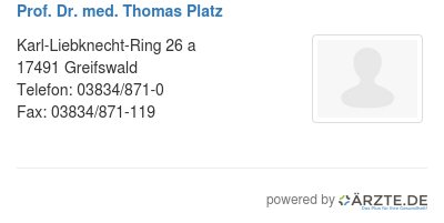 Prof dr med thomas platz