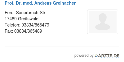 Prof dr med andreas greinacher