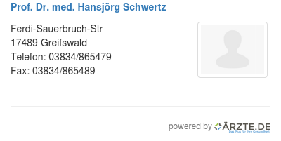 Prof dr med hansjoerg schwertz