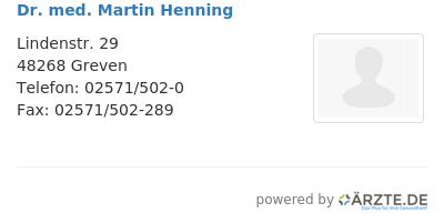 Dr med martin henning