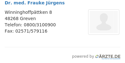 Dr med frauke juergens