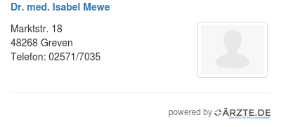Dr med isabel mewe