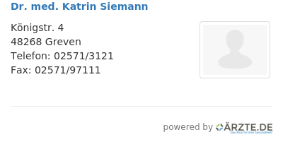 Dr med katrin siemann