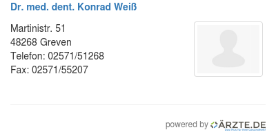 Dr med dent konrad weiss