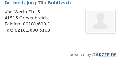 Dr med joerg tilo robitzsch