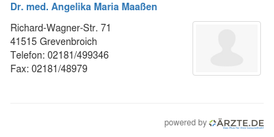Dr med angelika maria maassen