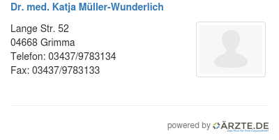 Dr med katja mueller wunderlich