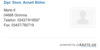 Dipl stom annett boehm