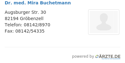 Dr med mira buchetmann