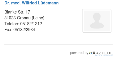 Dr med wilfried luedemann