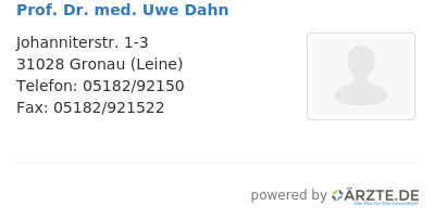 Prof dr med uwe dahn