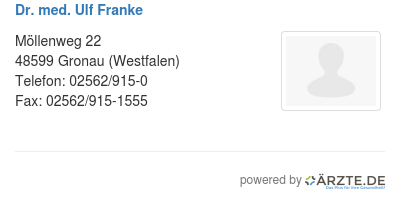 Dr med ulf franke