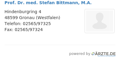 Prof dr med stefan bittmann m a