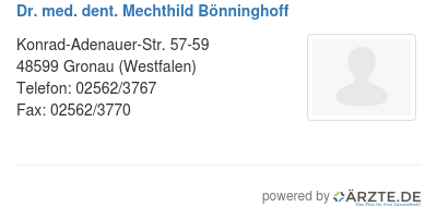 Dr med dent mechthild boenninghoff