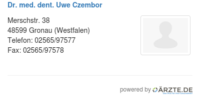 Dr med dent uwe czembor