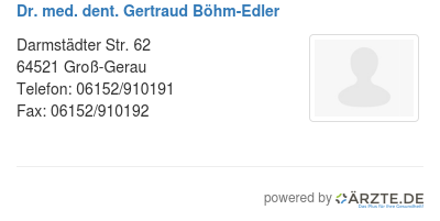 Dr med dent gertraud boehm edler