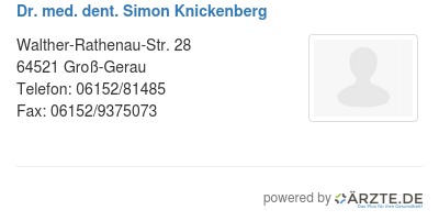 Dr med dent simon knickenberg