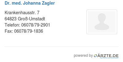 Dr med johanna zagler