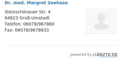 Dr med margret seehase