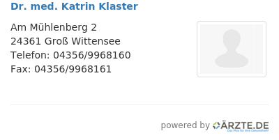 Dr med katrin klaster 559509