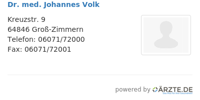 Dr med johannes volk