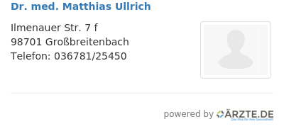 Dr med matthias ullrich