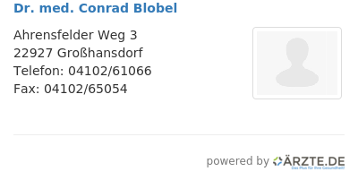 Dr med conrad blobel