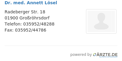Dr med annett loesel