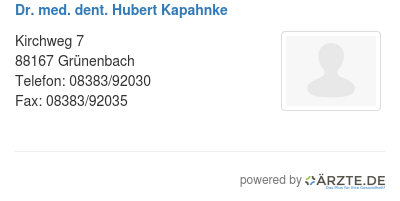 Dr med dent hubert kapahnke