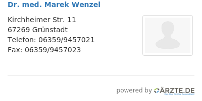 Dr med marek wenzel