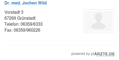 Dr med jochen wild