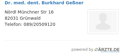 Dr med dent burkhard gessner
