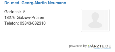 Dr med georg martin neumann