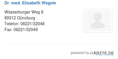 Dr med elisabeth wegele