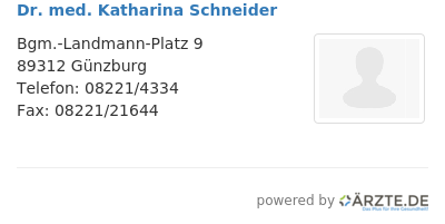 Dr med katharina schneider 460614