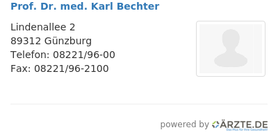 Prof dr med karl bechter