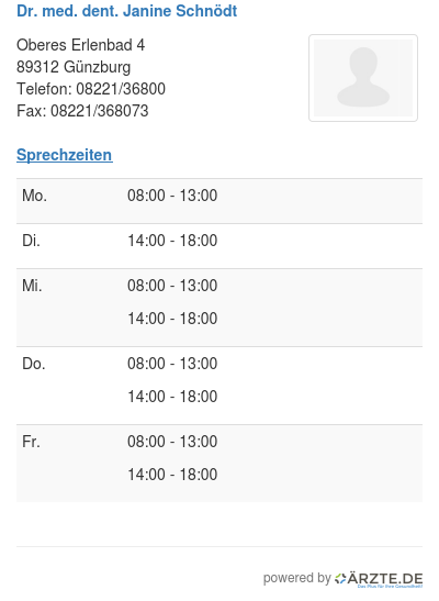 Dr med dent janine schnoedt